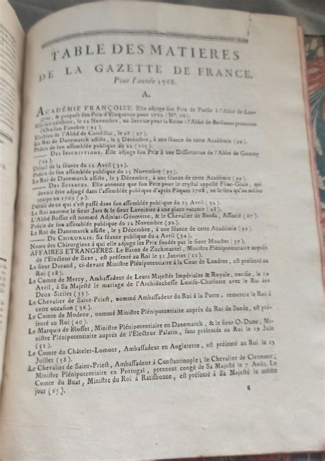 gazette de france 1768